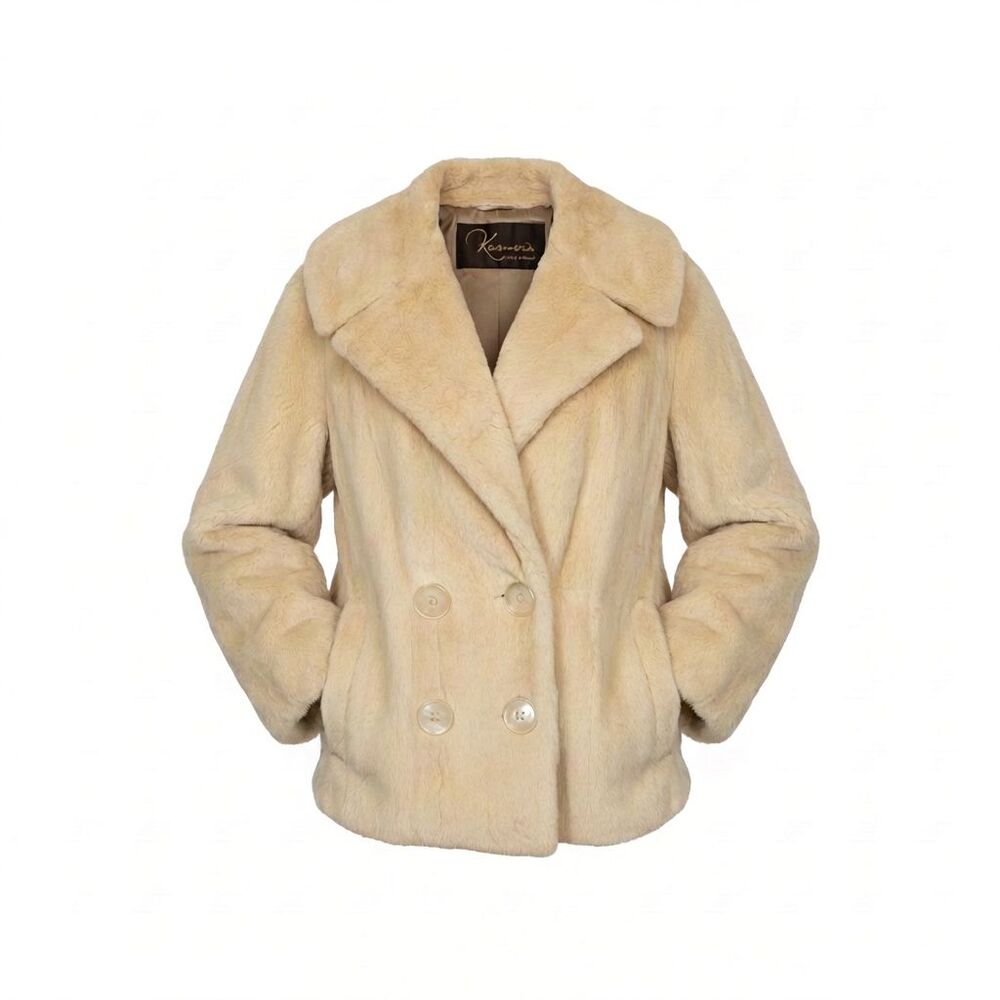 Kramer's New Haven Genuine Mouton Lamb Fur Jacket Women's Vtg 1950s-60s